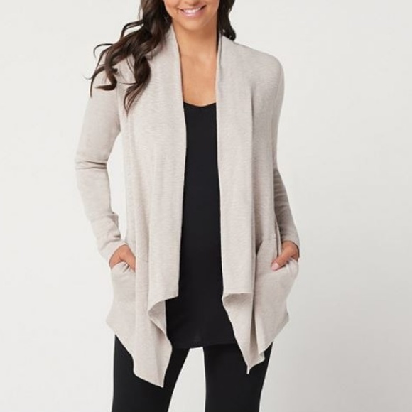 LOGO by Lori Goldstein Sweaters - LOGO Cotton Modal Slub Sweater Knit Cardigan 060